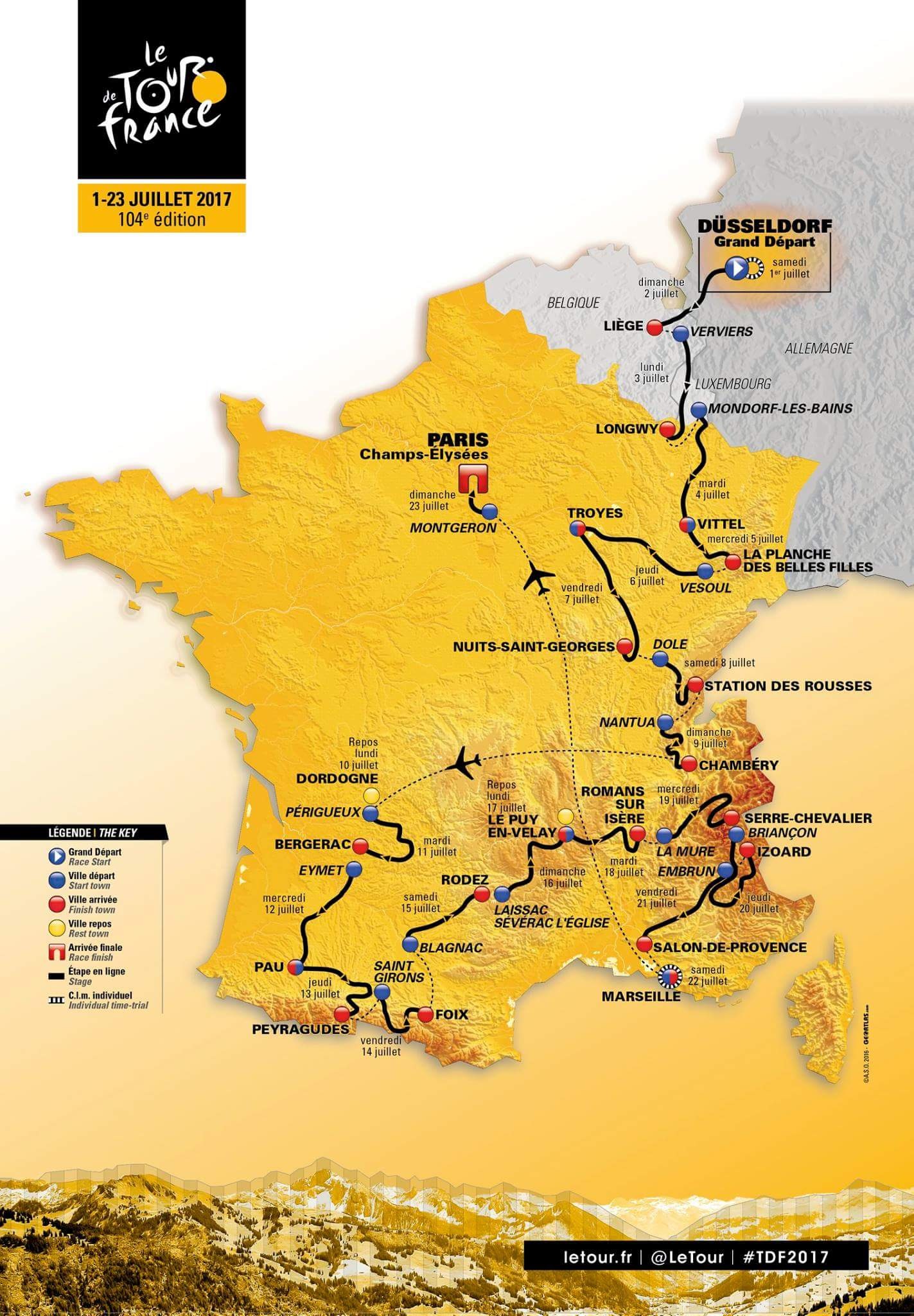 Tour de France 2017, presentazione del percorso