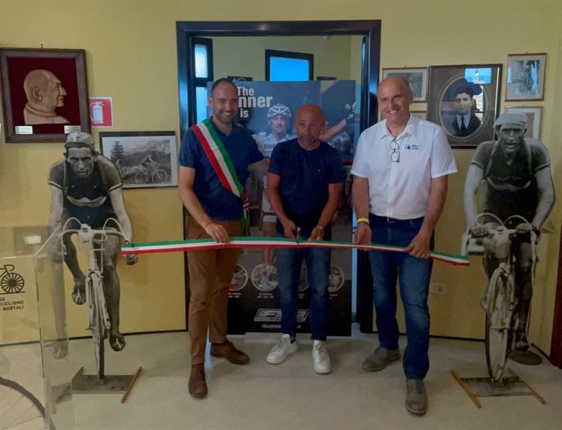Paolo Bettini al Museo del ciclismo Gino Bartali