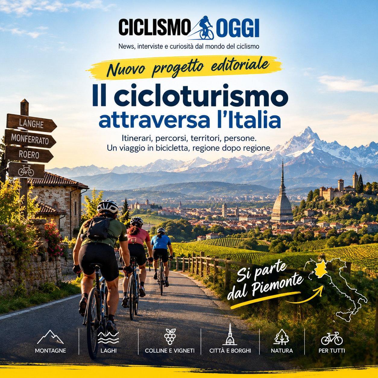 Cicloturismo in Piemonte: 10 itinerari da scoprire in bicicletta