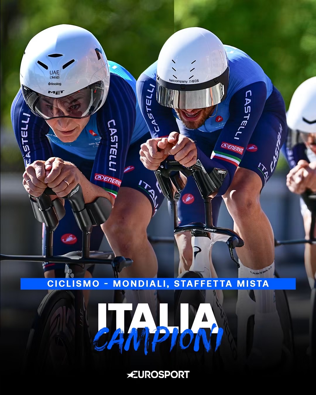 Mondiali ciclismo 2026, Italia da impazzire: oro nella cronostaffetta mista! Ganna e Longo Borghini trascinano gli azzurri